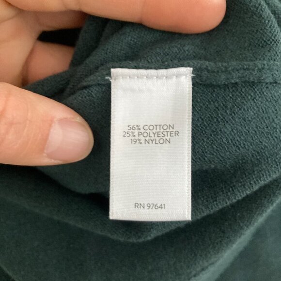 J Jill Sweater Escarole Green Long Sleeve V Neck Workwear Minimalist Classic NWT - Picture 10 of 11